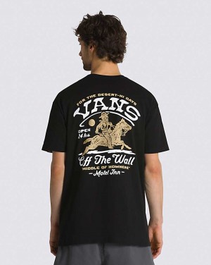 Vans Middle Of Nowhere Men T Shirts Black | CV1-9219