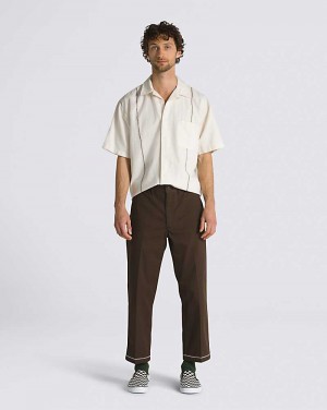 Vans Mikey February Authentic Relaxed Cropped Chino Men Pants Brown | ZW1-2730