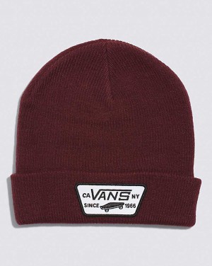 Vans Milford Men Beanie Dark Red | DL1-6186