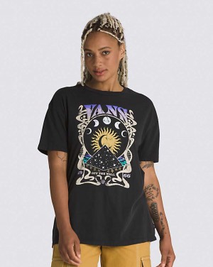 Vans Moon Phase Oversized Women T Shirts Dark Grey | LT1-9934