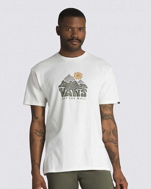 Vans Mountain View Men T Shirts White | ZW1-6819