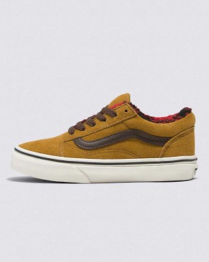 Vans Old Skool Cozy Hug Shoe Kids' Sneakers Gold Brown | LN1-4109