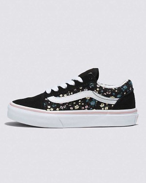 Vans Old Skool Floral Shoe Kids' Sneakers Black / Multicolor | XD1-1394