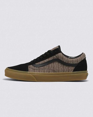 Vans Old Skool Herringbone Shoe Men Sneakers Black / Brown | TQ1-6115