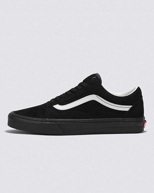 Vans Old Skool Pig Suede Shoe Women Sneakers Black / Black | UF1-2806