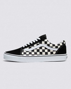 Vans Old Skool Primary Check Shoe Women Sneakers Black / White | GF1-3273