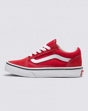 Vans Old Skool Shoes Kids' Sneakers Red / White | NJ1-0341