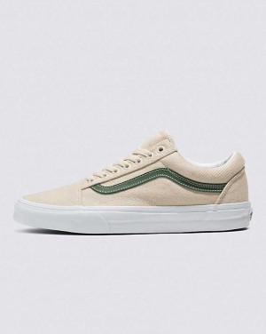 Vans Old Skool Twill Shoe Women Sneakers Beige / Green | TV1-6305