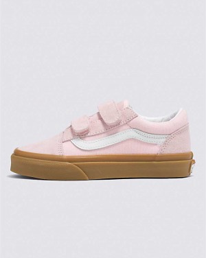 Vans Old Skool V Corduroy Shoe Kids' Sneakers Pink | BD1-5907