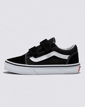 Vans Old Skool V Shoes Kids' Sneakers Black / White | YM1-8122