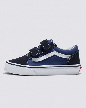 Vans Old Skool V Shoes Kids' Sneakers Navy / White | DP1-1912