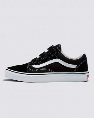 Vans Old Skool V Suede/Canvas Classics Shoe Women Sneakers Black / White | LT1-7232