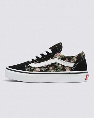 Vans Old Skool Wallflower Floral Shoe Kids' Sneakers Black | PE1-9469