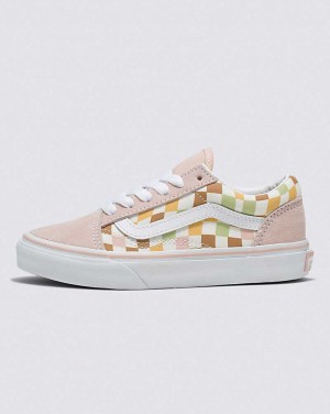 Vans Old Skool Wavy Check Shoe Kids' Sneakers Multicolor / White | EG1-9214