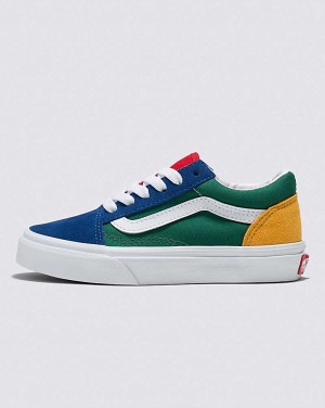 Vans Old Skool Yacht Club Shoe Kids' Sneakers Blue / Green / Yellow | JH1-7996