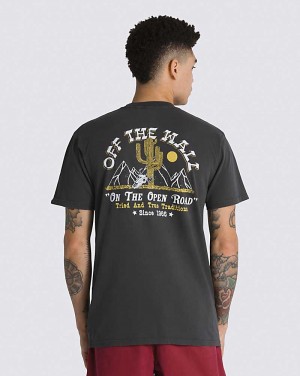 Vans On The Road Overdye Men T Shirts Black | XL1-5531