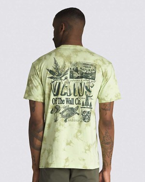 Vans Outdoors Tie Dye Men T Shirts Lime | OO1-7285