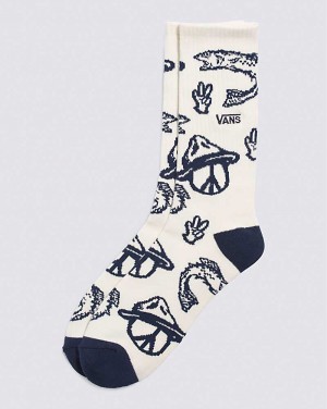 Vans Outer Limits Crew Men Socks Beige | EG1-6240