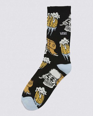 Vans Outer Limits Crew Men Socks Black | KZ1-5144