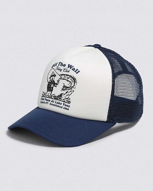 Vans Outer Limits Trucker Men Hats Blue | DE1-9092