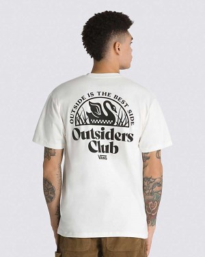 Vans Outsiders Club Pocket Men T Shirts White | PG1-9999