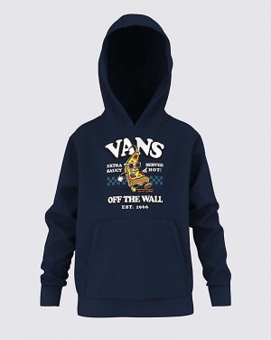 Vans Pizza Face Pullover Kids' Hoodie Blue | HM1-9775