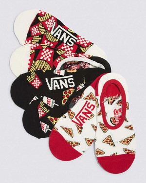 Vans Pizza Party Canoodle 3-Pack Women Socks White | IZ1-5509