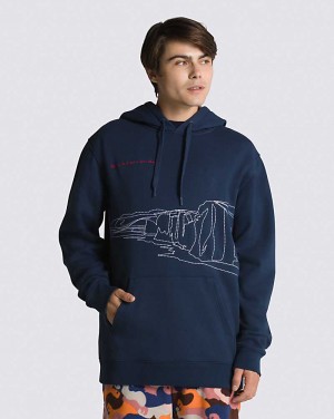 Vans Queer Poets Kae Tempest Pullover Men Hoodie Blue | RX1-0396