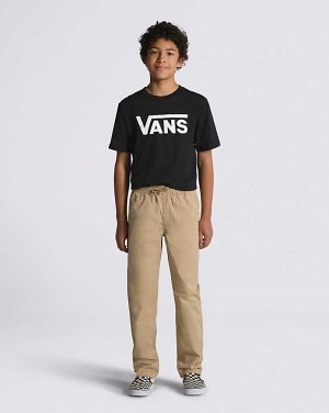 Vans Range Elastic Waist Kids' Pants Khaki | VF1-4674