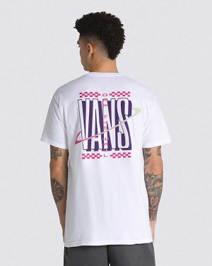 Vans Ringed Logo Men T Shirts White | CR1-8815