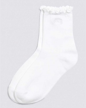 Vans Ruffle Crew Women Socks White | UK1-7576