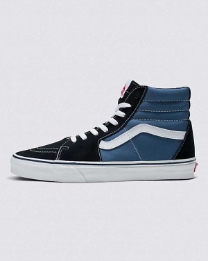 Vans SK8-Hi Navy Classics Shoe Women High Top Sneakers Navy | VY1-8017