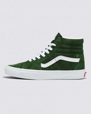 Vans SK8-Hi Pig Suede Shoe Women High Top Sneakers Green | NP1-8863