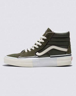 Vans SK8-Hi Reconstruct Shoe Women High Top Sneakers Olive Camo | AK1-8896