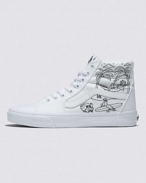 Vans SK8-Hi Shoe Women High Top Sneakers White / White | XX1-5648