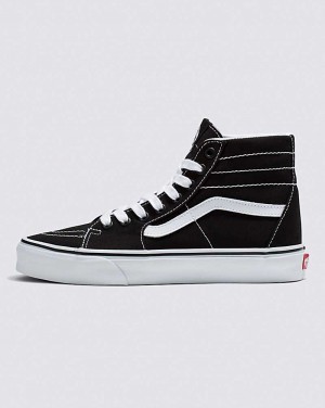 Vans SK8-Hi Tapered Canvas Shoe Women High Top Sneakers Black / White | HR1-9310