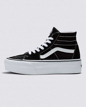 Vans SK8-Hi Tapered Stackform Shoe Women High Top Sneakers Black / White | ZW1-8480