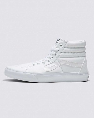 Vans SK8-Hi Wide Canvas Classics Shoe Women High Top Sneakers White | WP1-2758