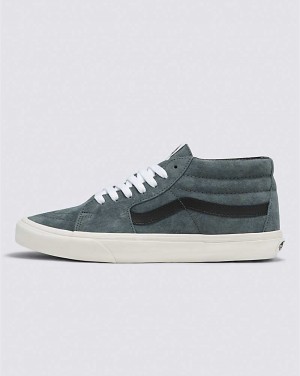 Vans SK8-Mid Pig Suede 2-Tone Shoe Women Sneakers Dark Grey | MJ1-0148