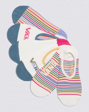 Vans Scout Stripe Canoodle 3-Pack Women Socks White | TP1-5276