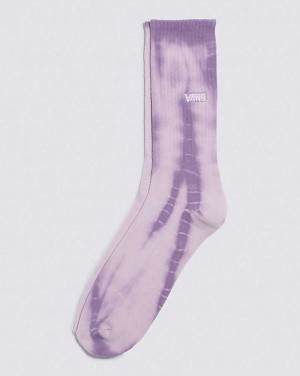 Vans Seasonal Tie Dye Crew Men Socks Purple | YL1-7957