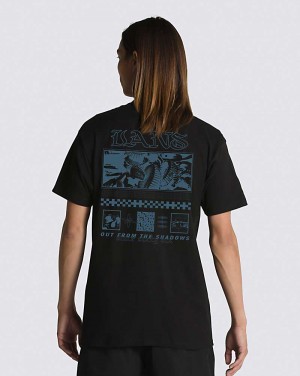 Vans Shadows Men T Shirts Black | ID1-1567