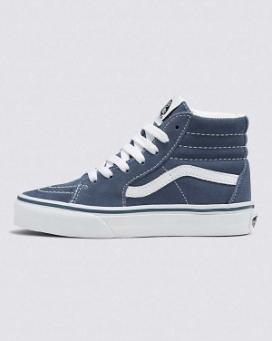 Vans Sk8-Hi Suede Shoe Kids' High Top Sneakers Indigo | OT1-7231