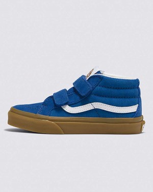 Vans Sk8-Mid Reissue V Corduroy Shoe Kids' High Top Sneakers Blue | BZ1-4293