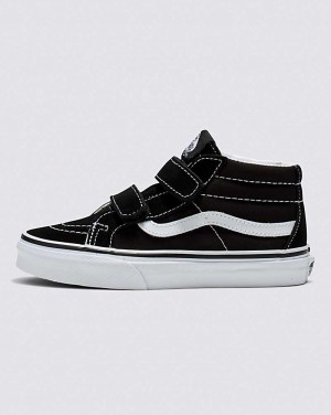 Vans Sk8-Mid Reissue V Shoes Kids' High Top Sneakers Black / White | EA1-0382