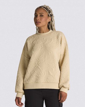 Vans Skate Maze Crew Women Sweatshirts Mocha | BI1-3791