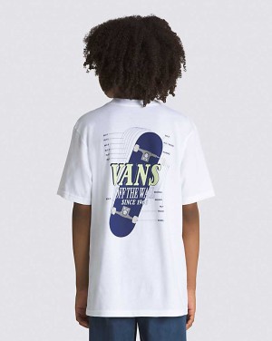 Vans Skate Mechanics Kids' T Shirts White | QQ1-7152