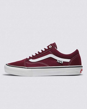 Vans Skate Old Skool Shoe Men Skate Shoes Dark Red / White | WW1-4197