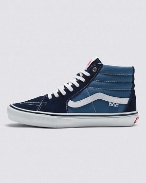 Vans Skate SK8-Hi Navy/White Skate Shoe Women Skate Shoes Navy / White | XA1-5547