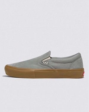 Vans Skate Slip-On Women Skate Shoes Grey / Brown | OV1-1659